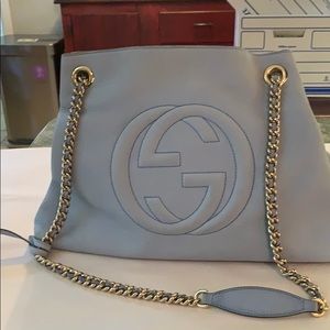 Gucci Soho Leather Chain Tote Handbag